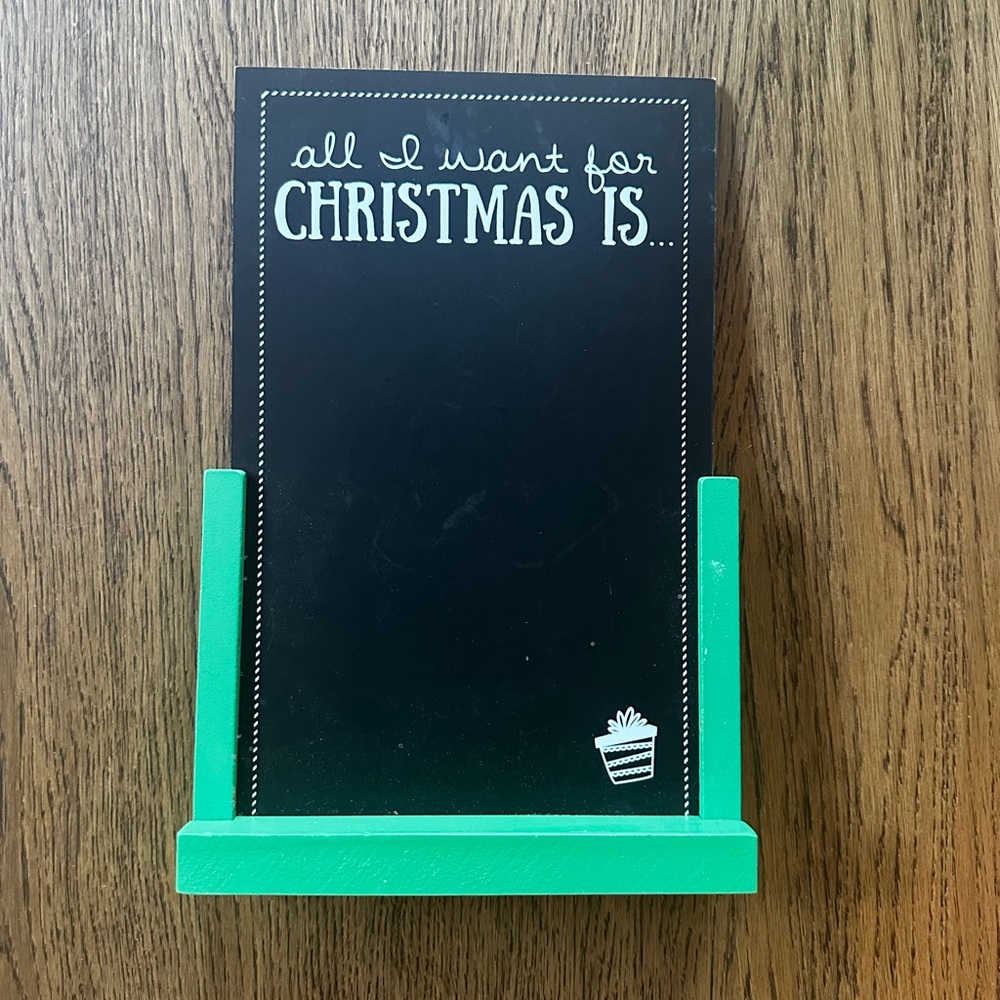 6 for $25 - Target Black and Green Christmas Chalkboard Sign